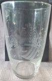 Vintage Etched Clear Glass Clipper Ship Vase