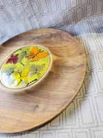 Vintage Ernest Sohn Wooden and Enamel Cheese and Cracker Tray