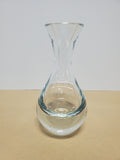 Vintage Mouth Blown Heavy Clear Glass Vase