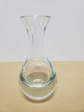 Vintage Mouth Blown Heavy Clear Glass Vase