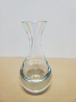 Vintage Mouth Blown Heavy Clear Glass Vase