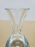 Vintage Mouth Blown Heavy Clear Glass Vase