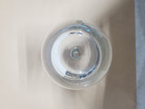 Vintage Mouth Blown Heavy Clear Glass Vase