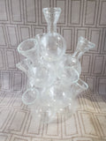 Vintage Clear Glass Arranger Stackable Vases