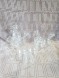 Vintage Clear Glass Arranger Stackable Vases