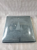 Etched Clear Glass Sailboat Decorative Plate