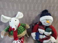 (B) Pair of Stuffed Christmas Dolls