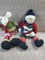 (B) Pair of Stuffed Christmas Dolls