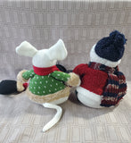 (B) Pair of Stuffed Christmas Dolls