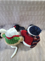 (B) Pair of Stuffed Christmas Dolls