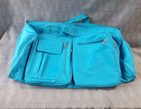 Blue Collapsible Weekender Duffle Bag