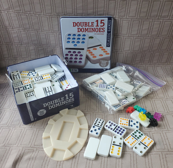 Set of Double 15 Dominoes