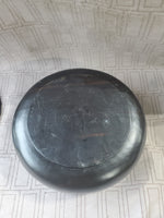 Vintage Brushed Lacquer Round Wooden Box