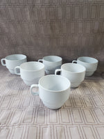 Set of 6 White World Market Stacking Mugs with Stand (2 AVAILABLE PRICED INDIVIDUALLY AT $25 EACH)