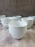 Set of 6 White World Market Stacking Mugs with Stand (2 AVAILABLE PRICED INDIVIDUALLY AT $25 EACH)