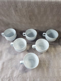 Set of 6 White World Market Stacking Mugs with Stand (2 AVAILABLE PRICED INDIVIDUALLY AT $25 EACH)