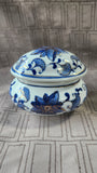 Blue and White Asian Inspired Trinket Jar