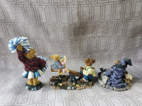 (B) 3 Piece Lot of Assorted Boyd's Bear Figurines