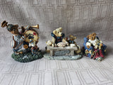 (C) 3 Piece Lot of Assorted Boyd's Bear Figurines