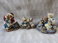 (E) 3 Piece Lot of Assorted Boyd's Bear Figurines