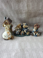 (F) 3 Piece Lot of Assorted Boyd's Bear Figurines