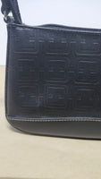 Small Black Leather Nine West Clutch with Shoulder Strap