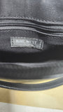 Small Black Leather Nine West Clutch with Shoulder Strap