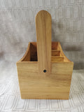 Wooden Flatware and Napkin Holder