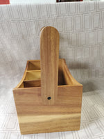 Wooden Flatware and Napkin Holder