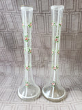 Vintage Pair of Hand Painted Czechoslovakian Bud Vases