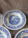 Set of 7 Silverdale Swinnertons Blue and White Bowls