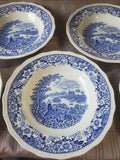 Set of 7 Silverdale Swinnertons Blue and White Bowls