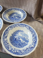 Set of 7 Silverdale Swinnertons Blue and White Bowls