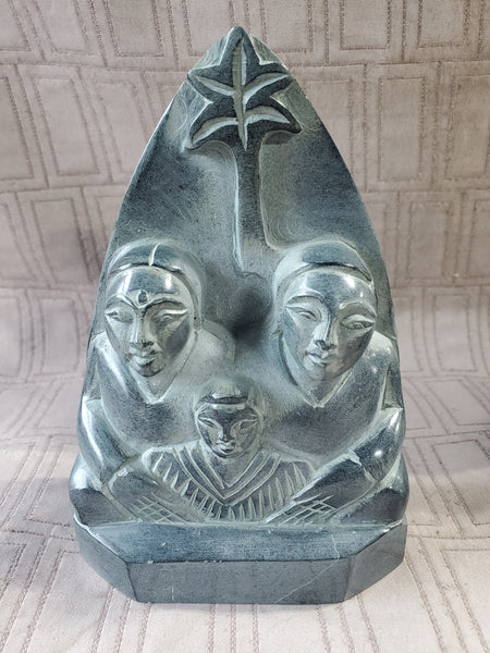 Asian Inspired Carved Stone Statue