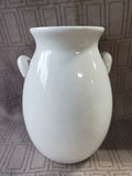 Small White Ceramic Double Handled Vase