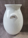 Small White Ceramic Double Handled Vase