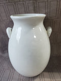 Small White Ceramic Double Handled Vase