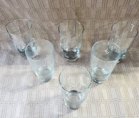 Set of 6 Clear Glass Tumblers