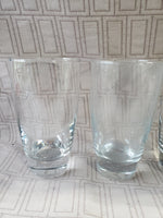 Set of 6 Clear Glass Tumblers