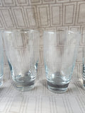 Set of 6 Clear Glass Tumblers