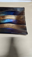 Iridescent Glass Catch All Trinket Tray