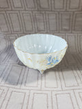 Gold, Pink, Blue, and White Floral Teacup and Saucer Set