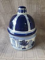 Vintage Delft Blauw Renaissance Amsterdam Hotel Trinket Jar