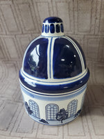 Vintage Delft Blauw Renaissance Amsterdam Hotel Trinket Jar