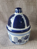 Vintage Delft Blauw Renaissance Amsterdam Hotel Trinket Jar