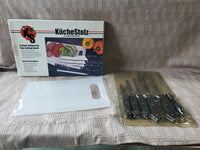 Vintage KücheStolz 6 Piece Cutlery Set with Cutting Board