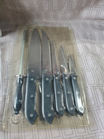 Vintage KücheStolz 6 Piece Cutlery Set with Cutting Board