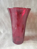 Ruby Red Glass Vase