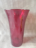 Ruby Red Glass Vase