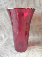 Ruby Red Glass Vase